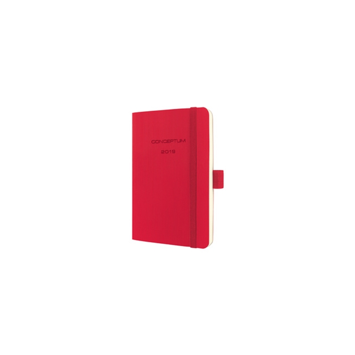 Afbeelding van weekagenda Sigel Conceptum A6 2019 soft cover rood