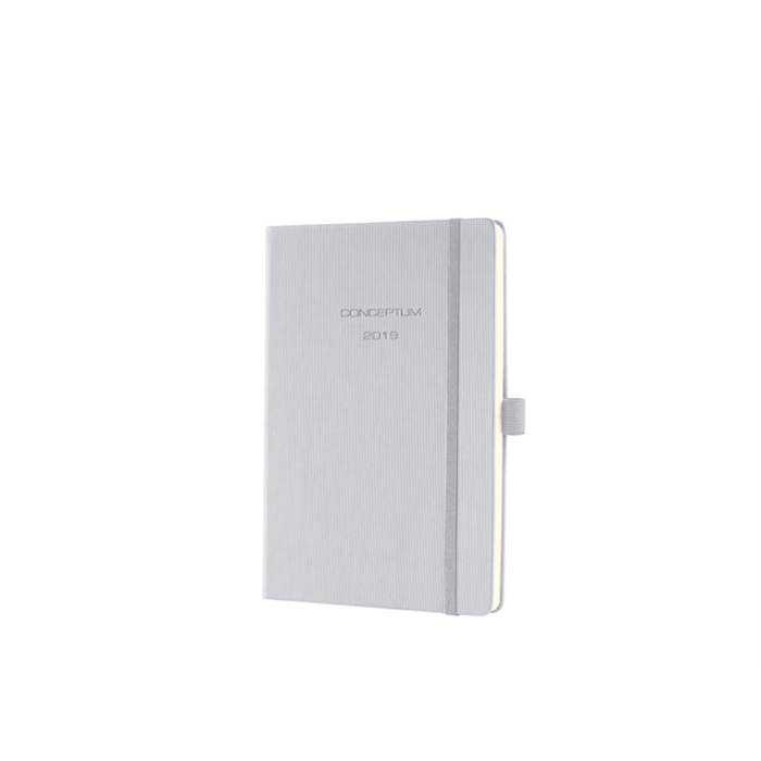 Afbeelding van weekagenda Sigel Conceptum A5 2019 hardcover lichtgrijs