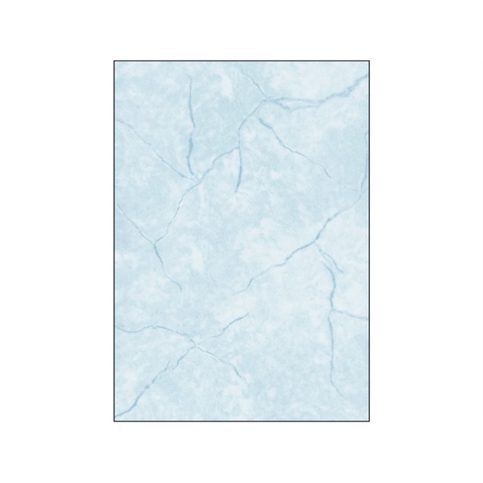 Afbeelding van designpapier Sigel A4 200grs pak a 50 vel graniet blauw