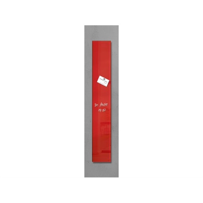 Afbeelding van glasmagneetbord Sigel Artverum 120x780x15mm rood