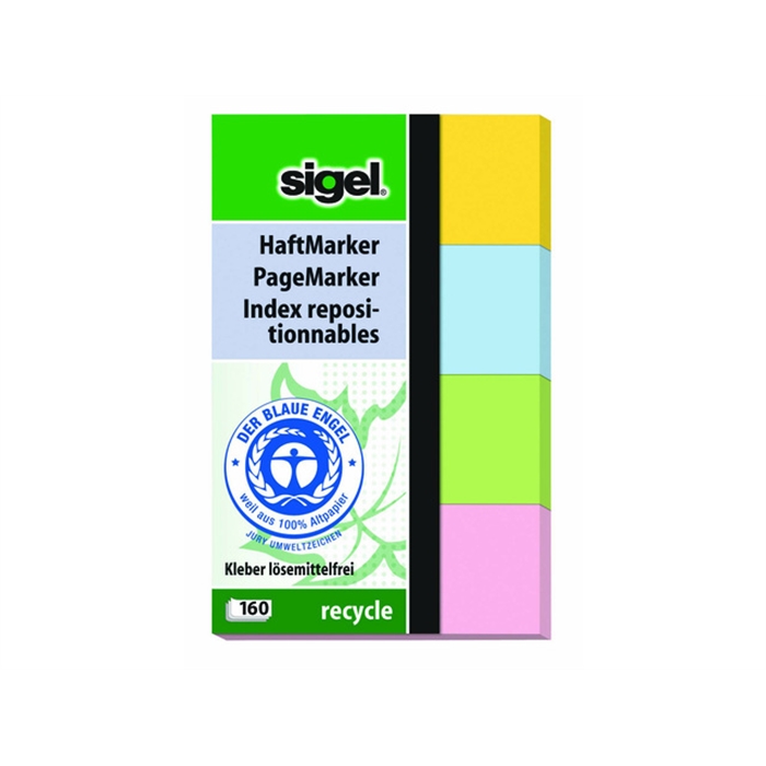 Picture of Index repositionnables Sigel recyclés 50x80 mm