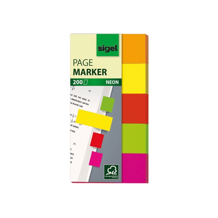 Picture of Index repositionnables 100x50mm fluo 5 couleurs assorties