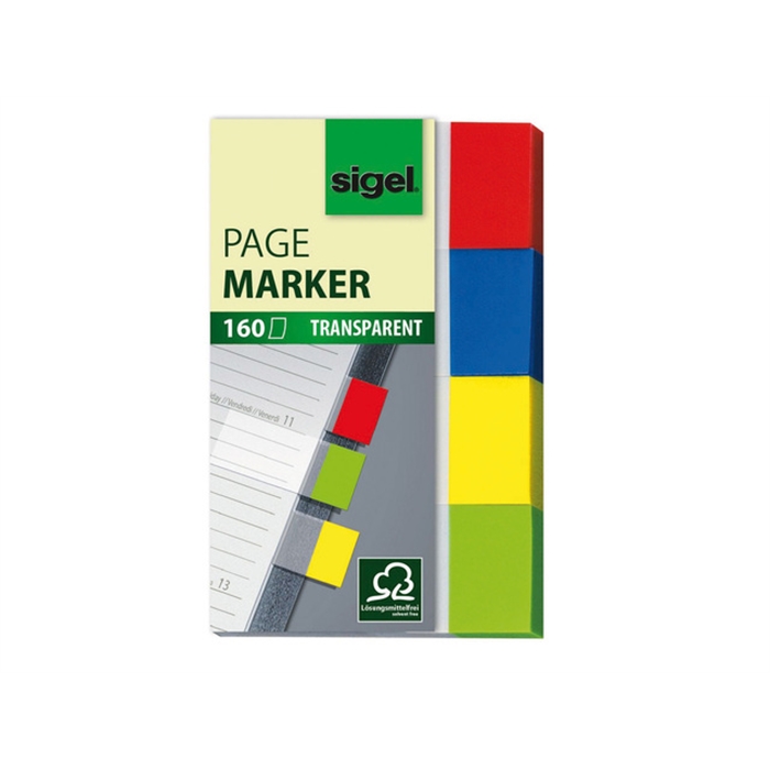 Picture of Index repositionnables 80x50mm transp.                      Rouge/jaune/bleu/vert