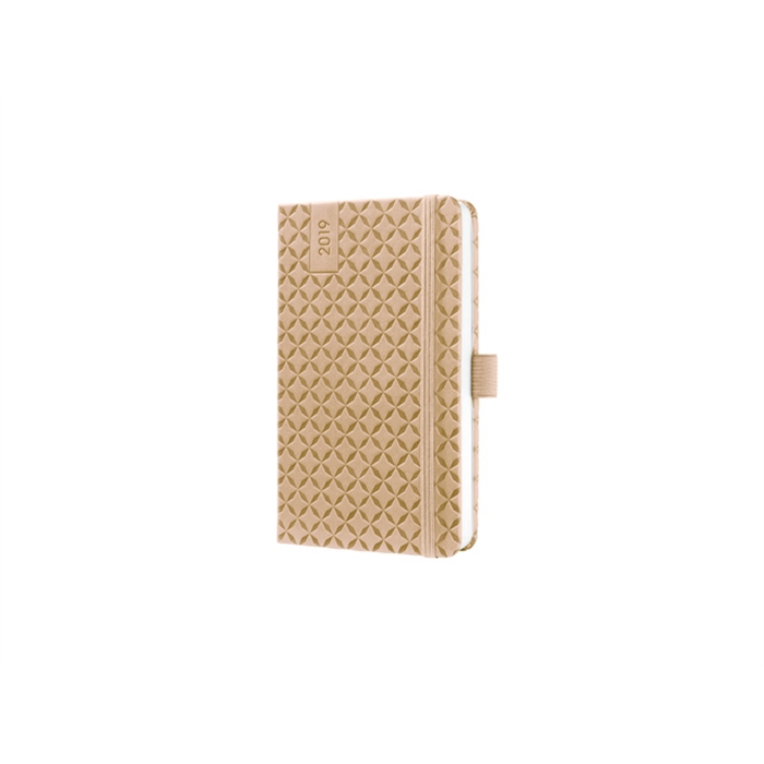 Afbeelding van weekagenda Sigel Jolie Flair A6 2019 hardcover beige