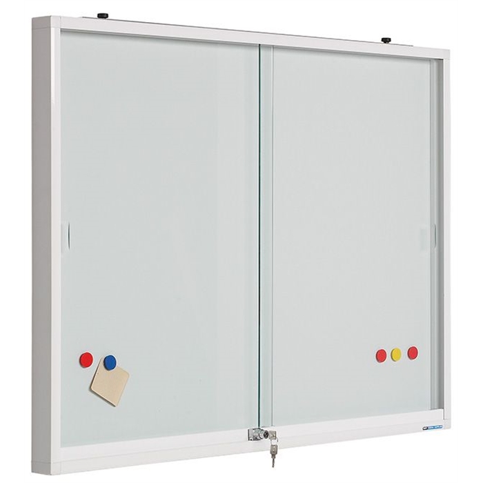 Afbeelding van SMIT VISUAL 13001.104 - Indoordisplay, Plexiglas deur, Whiteboard, Wit, 67x75 cm