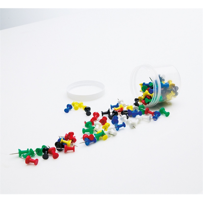 Picture of SMIT VISUAL 14032.100 - Pushpins assorted, 100 pieces