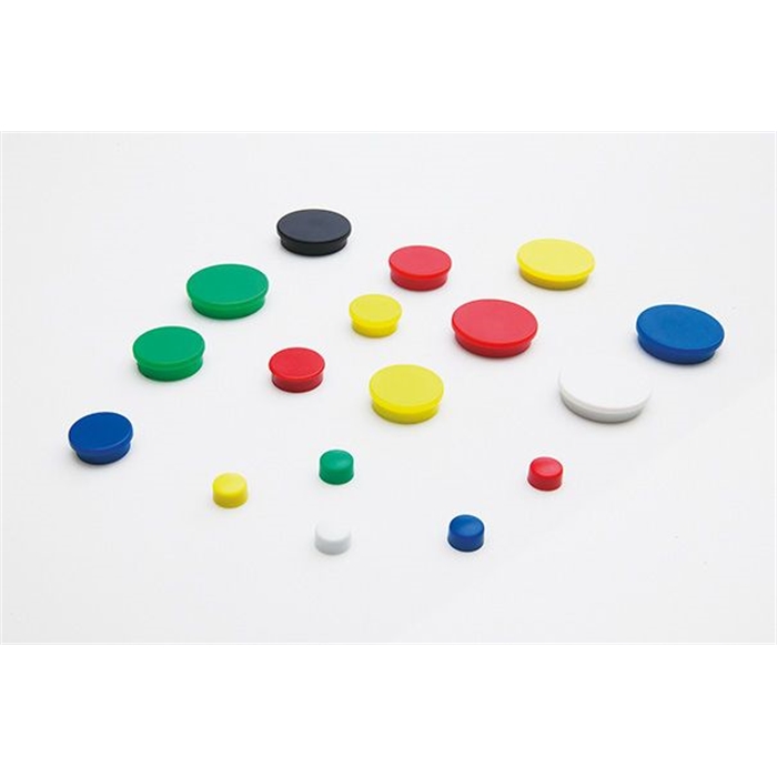 Picture of SMIT VISUAL 14019.185 - Memo magnets, set of 10 pieces, Yellow Ø 30 mm