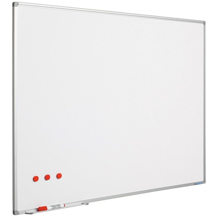 Picture of SMIT VISUAL 11103.290 - Whiteboard Softline, Profile 8 mm, Enamel steel, White, 120x400 cm