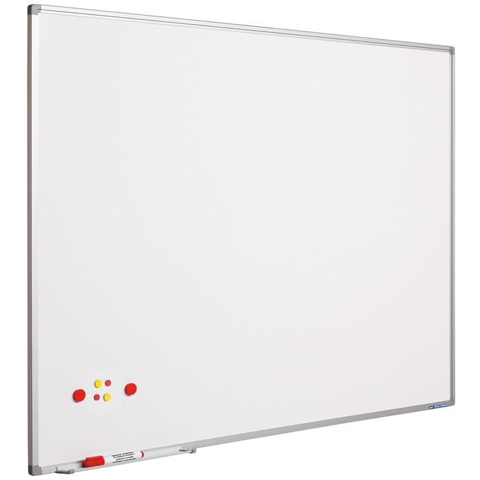 Picture of SMIT VISUAL 11103.261 - White board coated steel Softline frame 8mm, White 100x150 cm