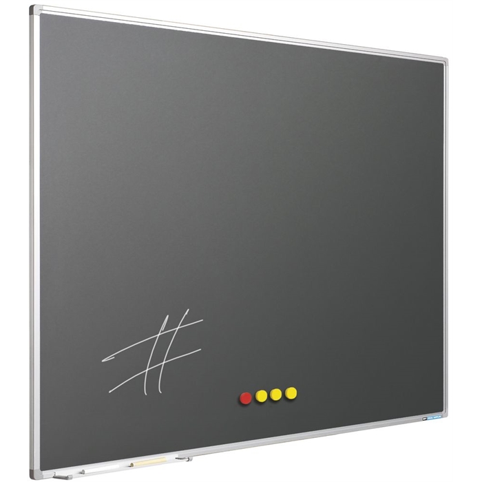 Picture of SMIT VISUAL 11103.609 - Chalk board enamelled steel Softline frame 8 mm, Gray 90x120 cm