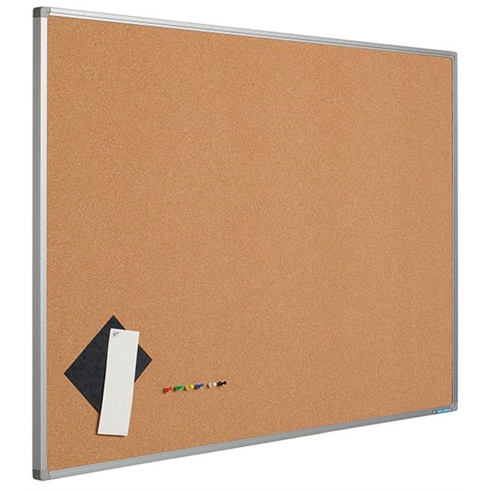 Picture of SMIT VISUAL 11204.110 - Pin board Softline frame 16mm pressed cork, Brown 120x240 cm