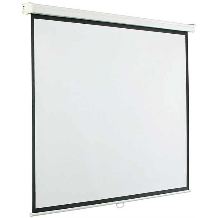 Picture of SMIT VISUAL 14007.319 - Projection screen, Manual control (16:10), 4 black frames, White/black, 244x186 cm