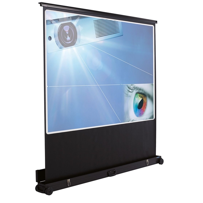 Picture of SMIT VISUAL 14007.368 - Projection screen Mobile Floor (4:3), White/black, 215x224 cm