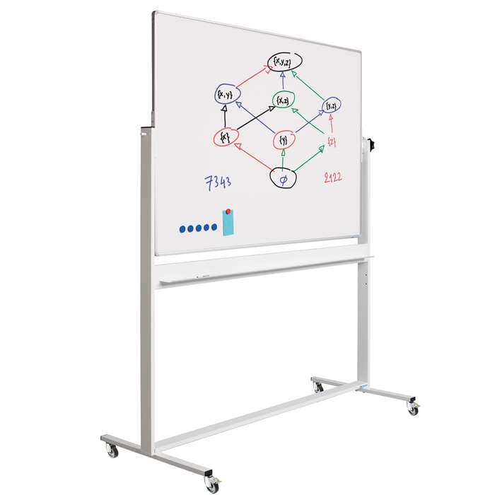 Picture of SMIT VISUAL 13009.091 - Revolving board, RC, 10 mm Profile, Enamel white, 120x180 cm 