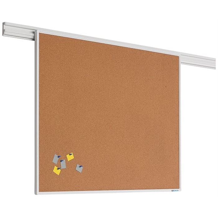 Picture of SMIT VISUAL 11207.104 - PartnerLine rail pin board pressed cork, Brown 90x120 cm