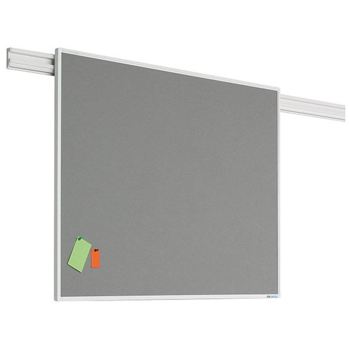 Picture of SMIT VISUAL 11207.107 - PartnerLine rail pin board felt, Gray 60x90 cm