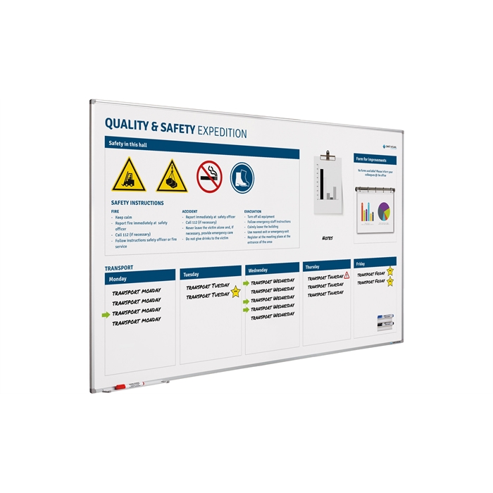 Picture of SMIT VISUAL 11103.532 - Quality & Safety Board softline profile GB, Printed, 120x200 cm