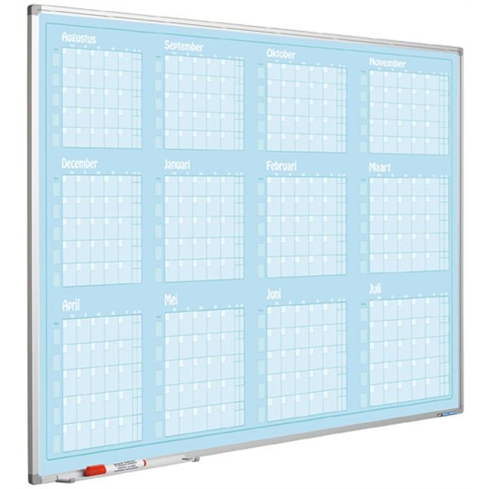 Picture of SMIT VISUAL 11103.577 - Year planner Aug-Jul, Softline profile, 8 mm, NL, Blue, 90x120 cm