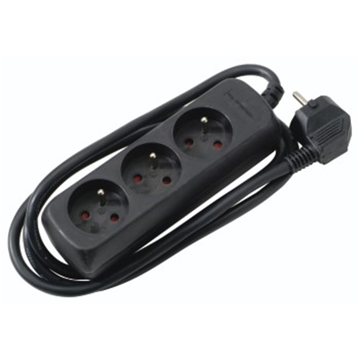 Picture of Multi Socket, 3 sockets, 1.5m, black