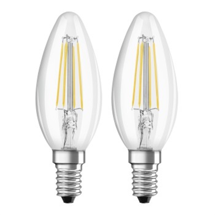 Picture of LED Filament, E14, 470 lm Replaces 40 W, Candle Bulb, warm white, 2 pcs