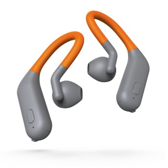 Picture of WEAR8500BT True Wireless Sport Headphones, Ear Hooks, Microphone, gry/ornge