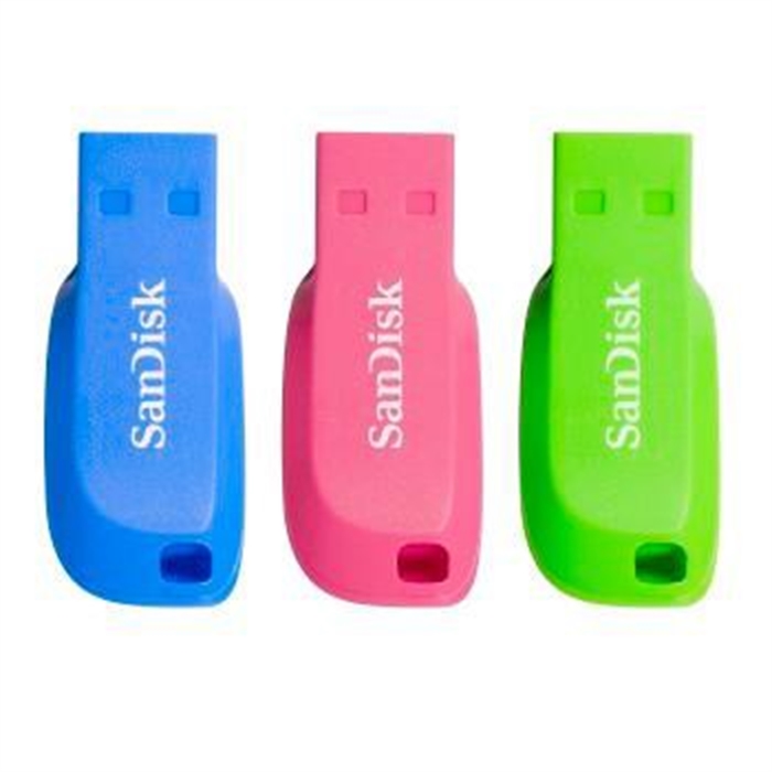 Picture of Cruzer Blade 32GB, Blue, Pink, Green, 3 Pieces