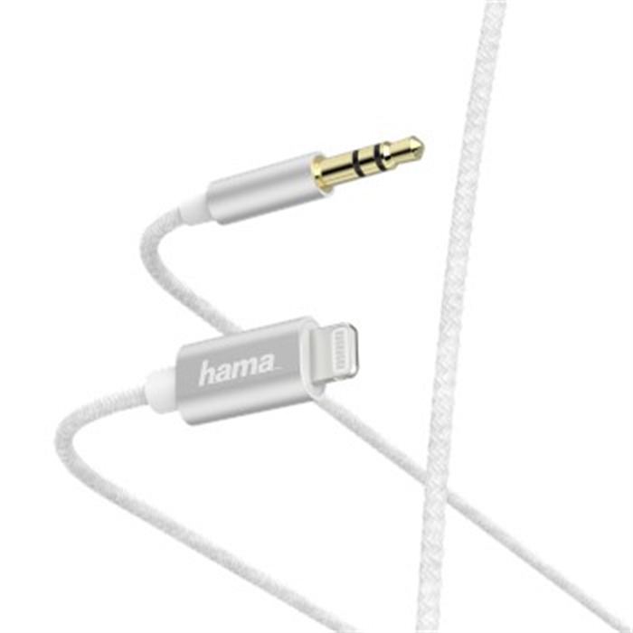 Image de Câble audio, Lightning - fiche jack mâle 3,5 mm, 1,0 m, blanc