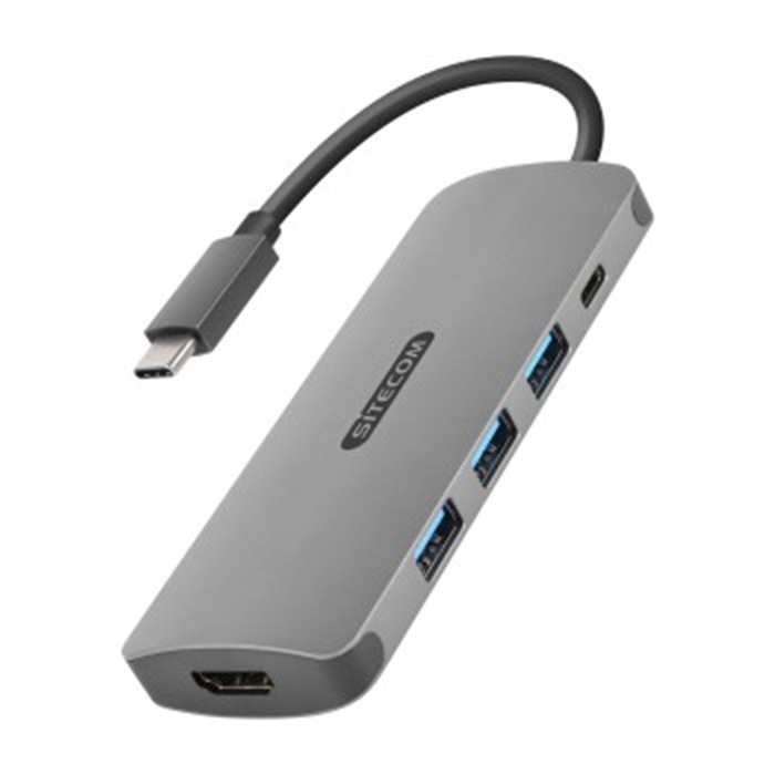 Image de Adapter USB-C 3.1 male to HDMI™ female, 3x USB-3.0, USB-C Power Delivery